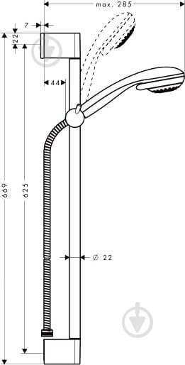 Душевой набор Hansgrohe Crometta 85 Multi - фото 2