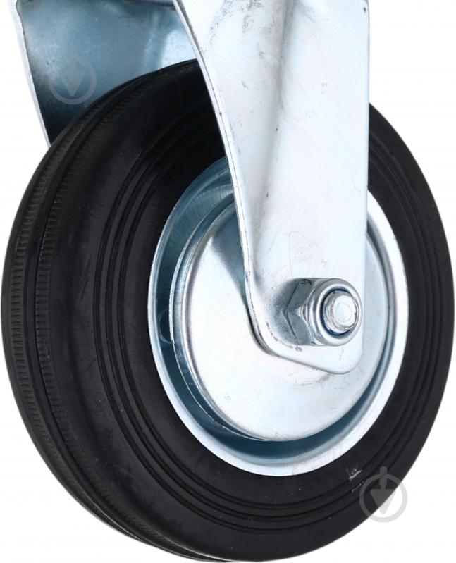 Колесо d100 мм резиновое поворотное с резьбовым штырем M10 - фото 2 Колесо d100 мм резиновое поворотное с резьбовым штырем M10 - фото 2