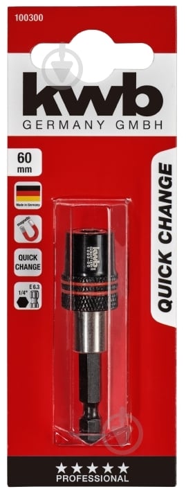 Держатель бит KWB магнитный с быстросъёмом 60 мм 100300 - фото 2