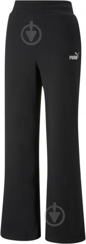 Брюки Puma ESS+ EMBROIDERY WIDE PANTS FL 67000601 р. M черный - фото 1