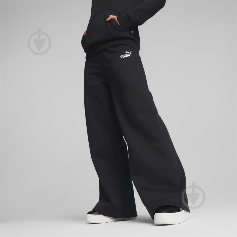 Брюки Puma ESS+ EMBROIDERY WIDE PANTS FL 67000601 р. M черный - фото 3