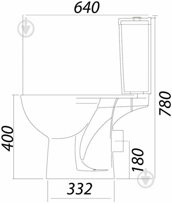 Унитаз-компакт Colombo Акцент классический Basic S12942500 с сиденьем - фото 4