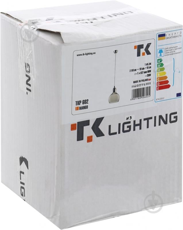 Підвіс TK Lighting Mango 1x60 Вт E27 сірий 602 - фото 3