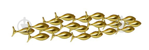 Декор настінний KARE Design School of Tuna Gold 41x181x10 см 40,5x181 см золотий - фото 1