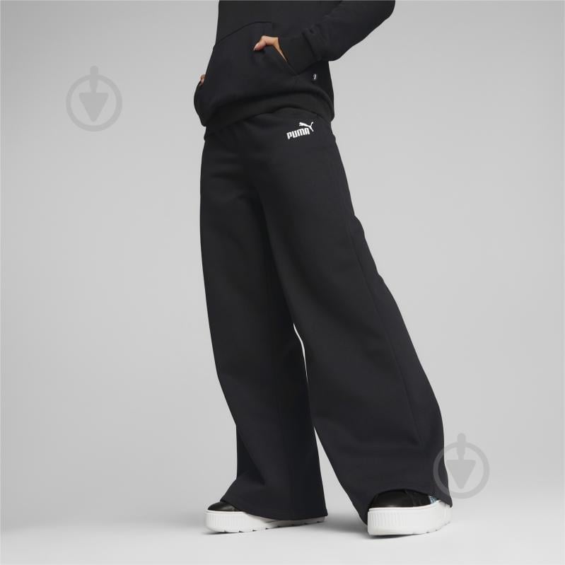 Брюки Puma ESS+ EMBROIDERY WIDE PANTS FL 67000601 р. L черный - фото 3
