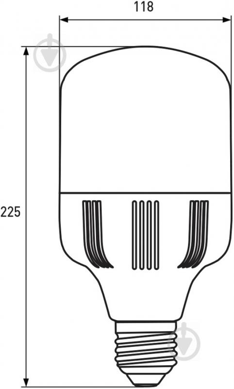 Лампа светодиодная Eurolamp 40 Вт T120 матовая E40 220 В 6500 К LED-HP-40406 - фото 3