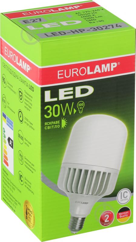 Лампа світлодіодна Eurolamp HP 30 Вт T100 матова E27 220 В 4000 К LED-HP-30274 - фото 2