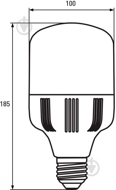 Лампа світлодіодна Eurolamp HP 30 Вт T100 матова E27 220 В 4000 К LED-HP-30274 - фото 3