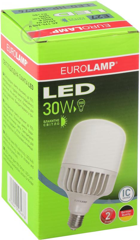 Лампа світлодіодна Eurolamp HP 30 Вт T100 матова E27 220 В 6500 К LED-HP-30276 - фото 2