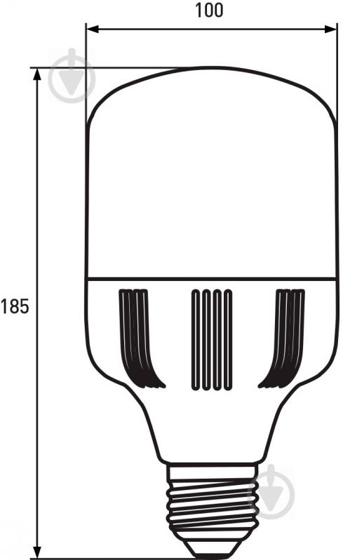 Лампа світлодіодна Eurolamp HP 30 Вт T100 матова E27 220 В 6500 К LED-HP-30276 - фото 3