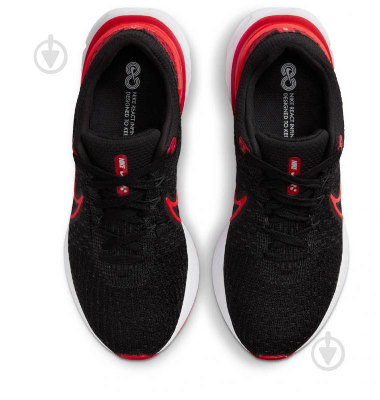 Кросівки жіночі Nike React Infinity Run Flyknit 3 W DD3024-008 р.38,5 чорно-червоні - фото 6