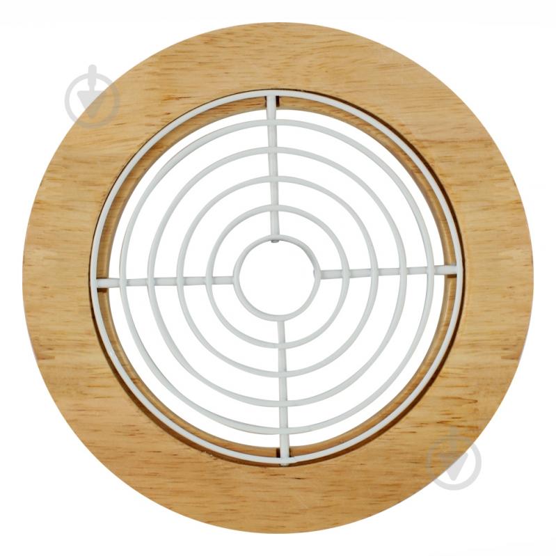 Підставка під гаряче Arino Bamboo18х18х1,2 см біла 73833 - фото 3