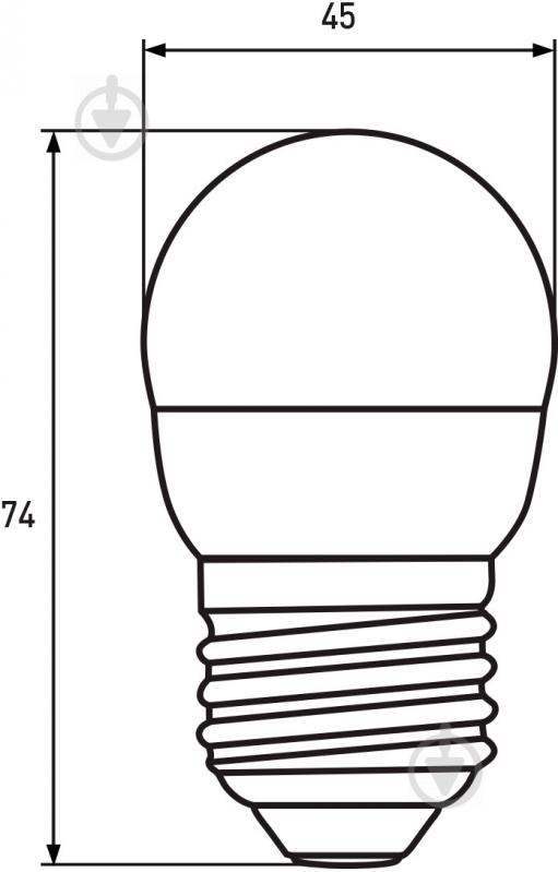 Лампа светодиодная Eurolamp 2 шт./уп. 5 Вт G45 матовая E27 220 В 4000 К MLP-LED-G45-05274(E) - фото 3