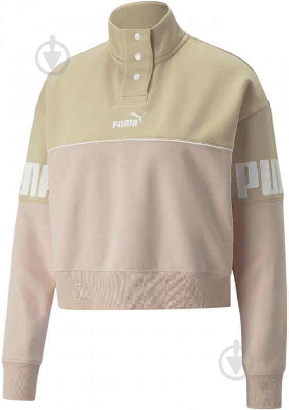 Джемпер Puma PUMA POWER COLORBLOCK HALF-PLACKET CREW FL 84995167 р.M бежевый - фото 1