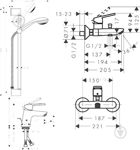 Набор смесителей Hansgrohe Logis Loop (1042017+86002454) - фото 2