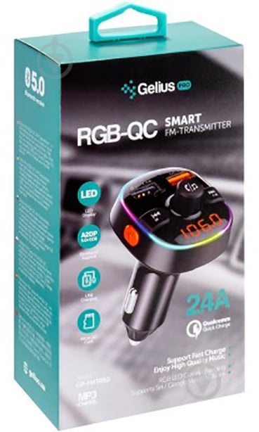 FM-трансмиттер Gelius Pro RGB-QC GP-FMT050 - фото 10