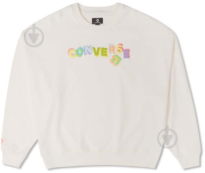 Світшот Converse HEAVYWEIGHT GRAPHIC CREW 10025069-286 р.M бежевий - фото 1