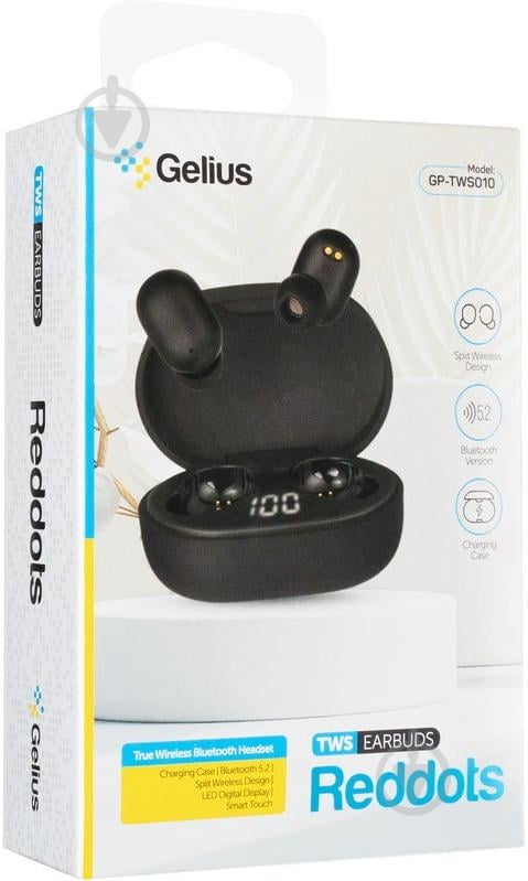 Наушники Gelius Pro Reddots TWS Earbuds black (GP-TWS010) - фото 21