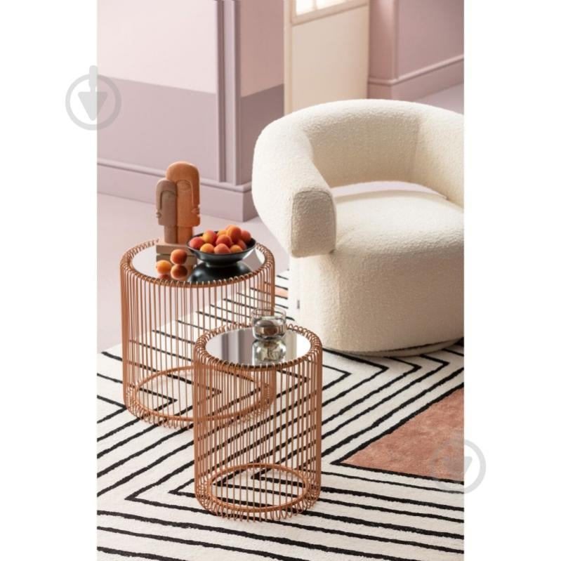 Стол декоративный KARE Design Wire copper набор из 2 шт 450x440xмедный - фото 7