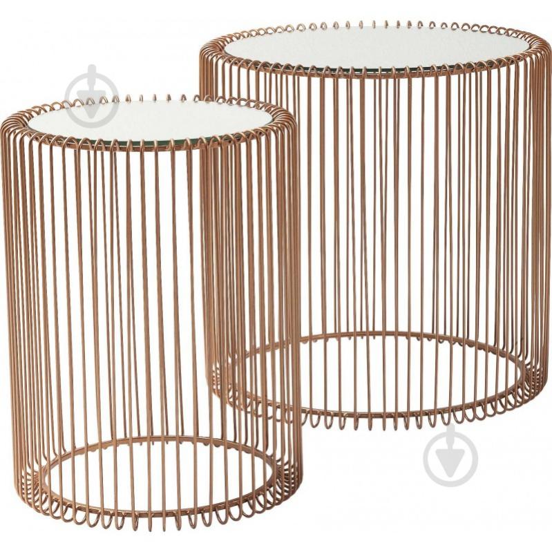 Стол декоративный KARE Design Wire copper набор из 2 шт 450x440xмедный - фото 1