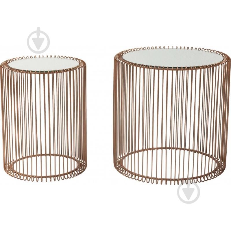 Стол декоративный KARE Design Wire copper набор из 2 шт 450x440xмедный - фото 2