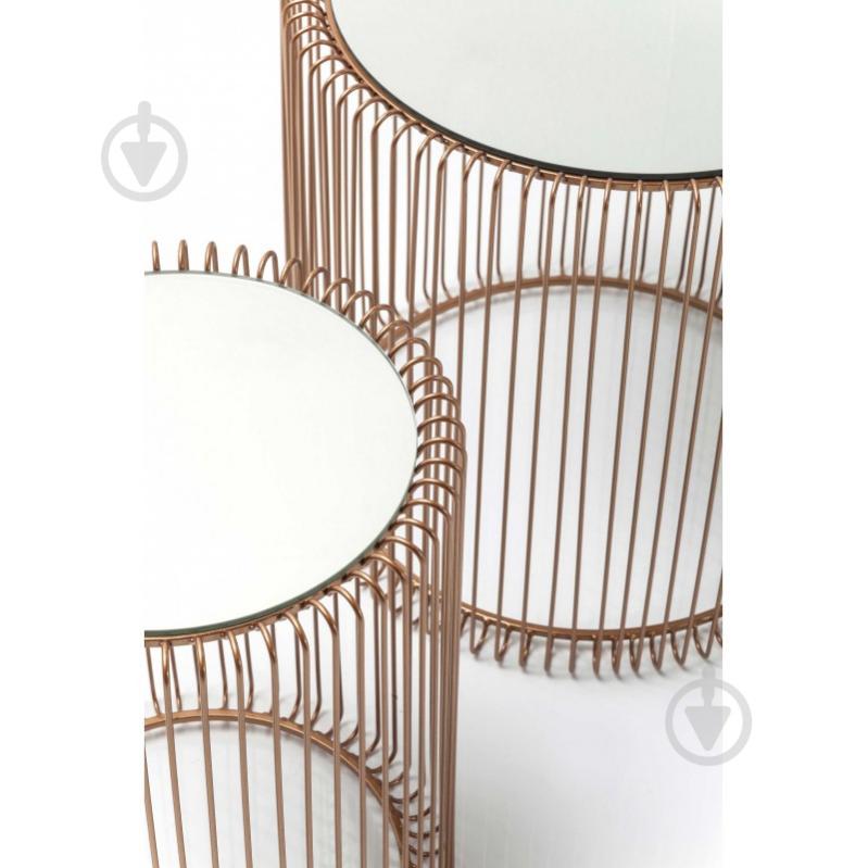 Стол декоративный KARE Design Wire copper набор из 2 шт 450x440xмедный - фото 4