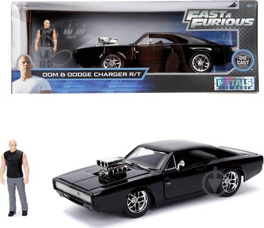 Игровой набор Jada 1:24 Форсаж Dodge Charger Street (1970) с фигуркой Доменика Торетто 253205000 - фото 1