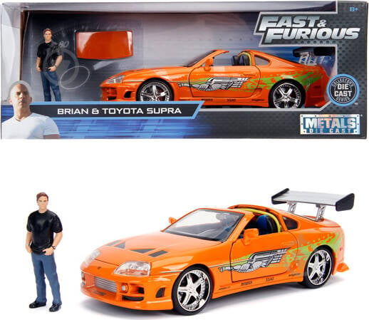 Ігровий набір Jada 1:24 Форсаж Toyota Supra (1995) з фігуркою Брайяна 253205001 - фото 1