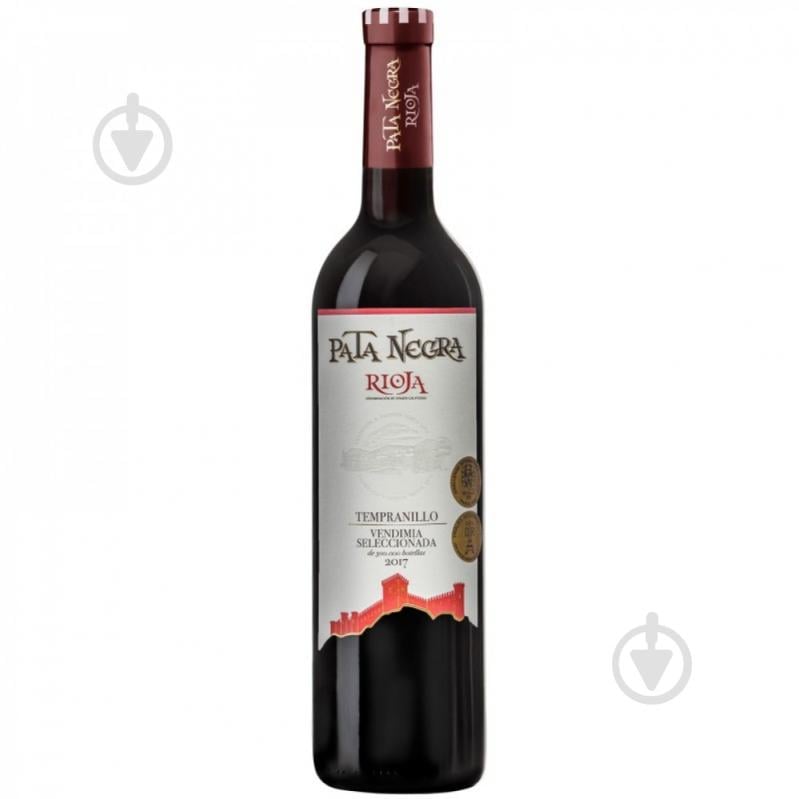 Вино Pata Negra DO Rioja Vendimia Seleccionada 2017 Tempranillo красное сухое 13% 0,75 л - фото 1