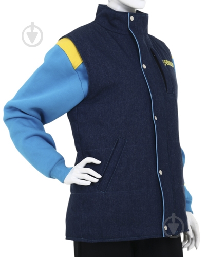 Жилет утепленный джинсовый 3XL темно-синий - фото 2