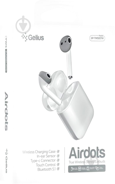 Наушники Gelius Pro Airdots GP-TWS-001W white (00000089893) - фото 8