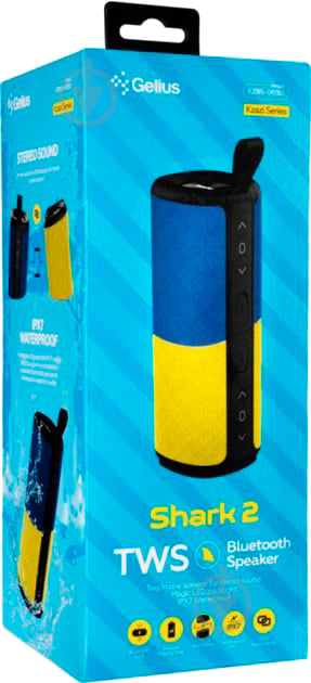 Портативна колонка Gelius by Krazi Shark2 KZBS-003U 2.0 blue/yellow (00000090484) - фото 6