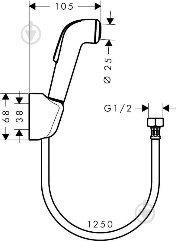 Набір для гігієнічного душу Hansgrohe Porter 32127111 - фото 3