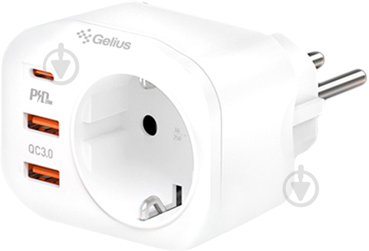 Мережевий зарядний пристрій Gelius Moxie GP-HC050 2USB (QC3.0) + Type-C (PD20W) White - фото 5