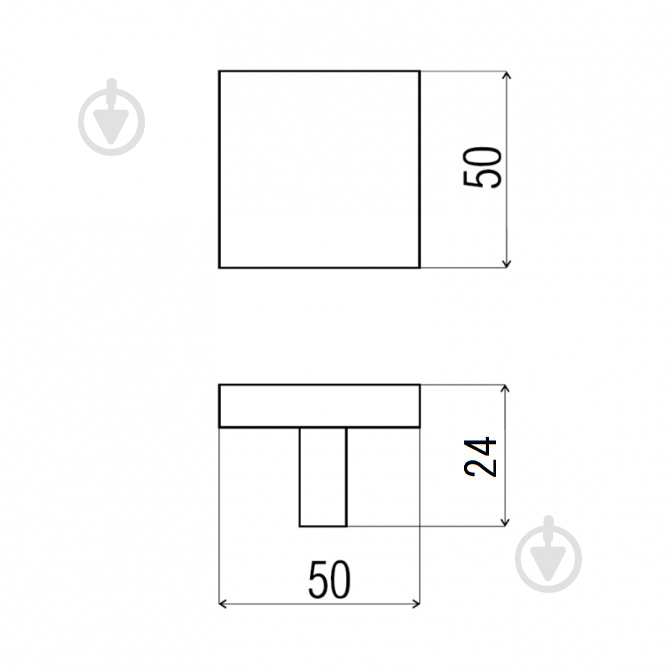 Мебельная ручка кнопка DC K-749 G2 32 мм хром - фото 3