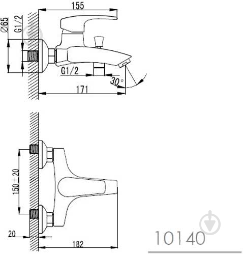Смеситель для ванны Imprese Jesenik 10140 - фото 4 Смеситель для ванны Imprese Jesenik 10140 - фото 4