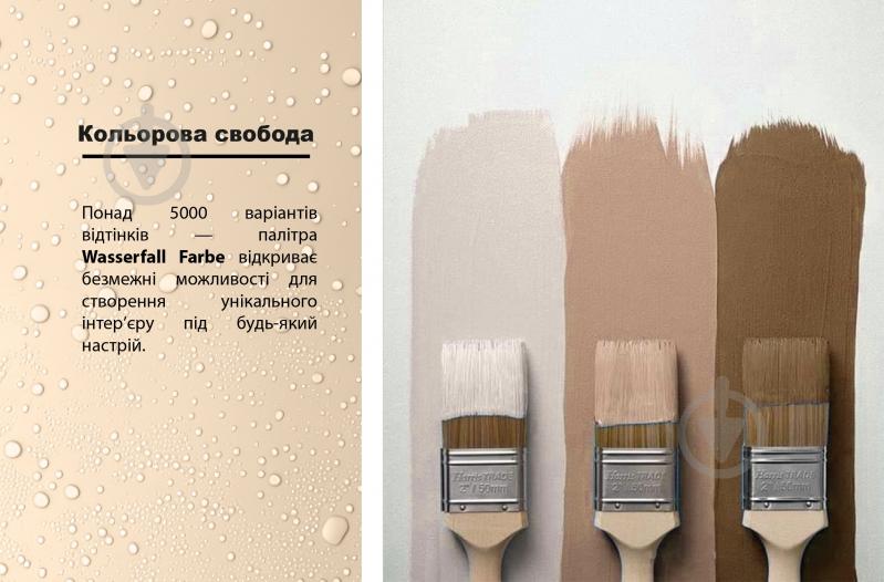 Фарба силіконова Feidal Wasserfall Farbe глибокий мат білий 1 л - фото 7