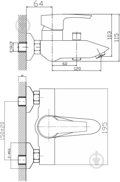 Смеситель для ванны Imprese Horak 10170 - фото 2 Смеситель для ванны Imprese Horak 10170 - фото 2