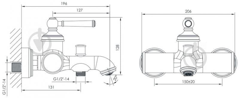 Змішувач для ванни Imprese Hydrant ZMK031806040 - фото 2