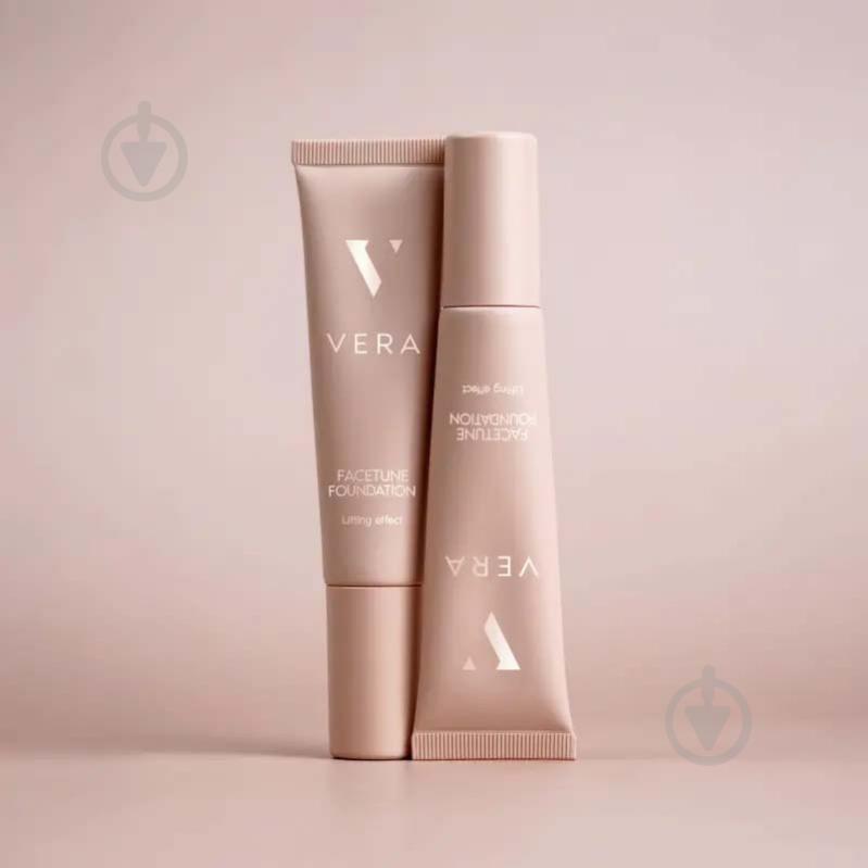 Тональна основа Vera з ліфтинг-ефектом Facetune Foundation Lifting Effect 02 natural 30 мл - фото 5