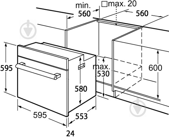 Духова шафа Minola OE 6615 BL/I - фото 13