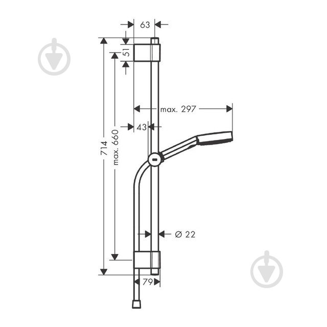 Душовий гарнітур Hansgrohe Pulsify Blend Relax 24190000 - фото 2