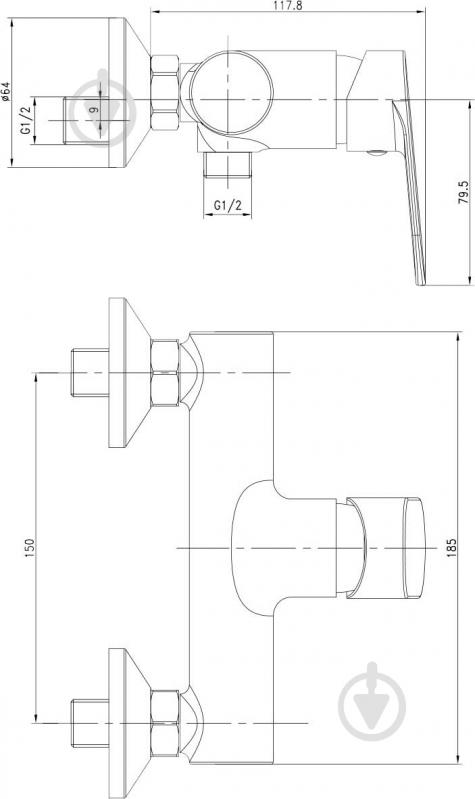 Змішувач для душу Imprese Lesna (15070) - фото 2