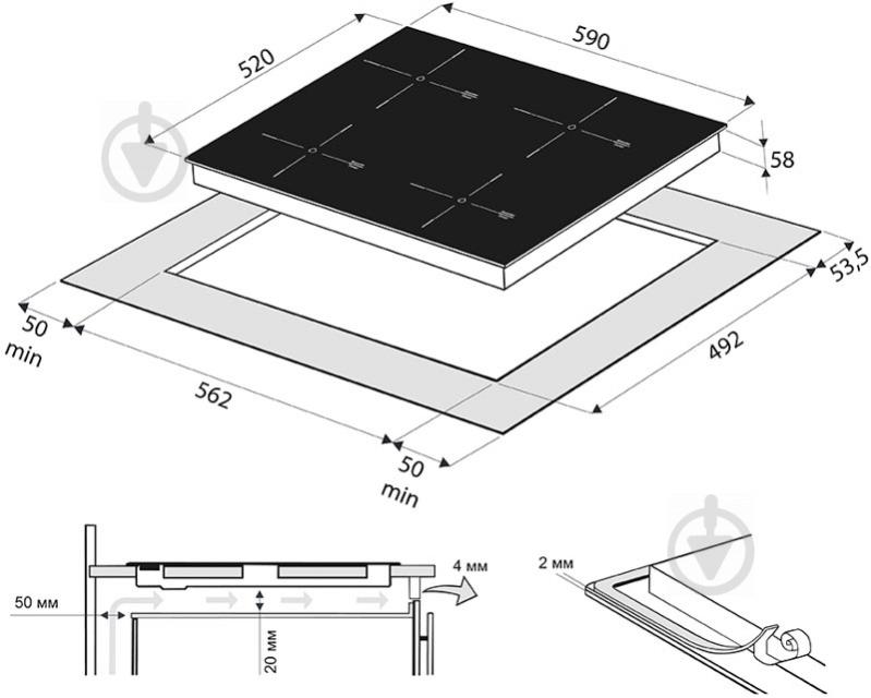 Варочная поверхность индукционная Minola MI 6044 GBL - фото 4