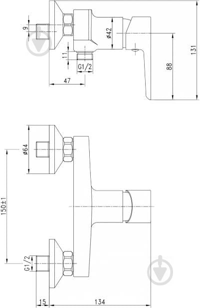 Смеситель для душа Imprese Breclav 15245W - фото 2