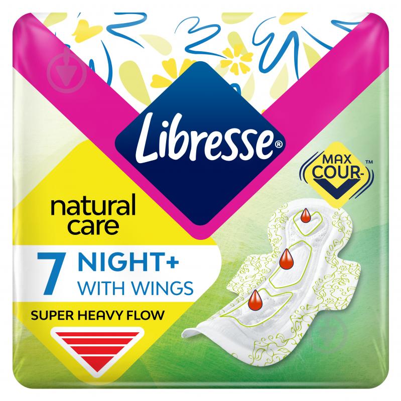 Прокладки гигиенические Libresse Natural Care Maxi Night 7 шт. - фото 1