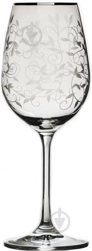 Набір бокалів для вина Bohemia Lido платина 350 мл 6 шт. - фото 1