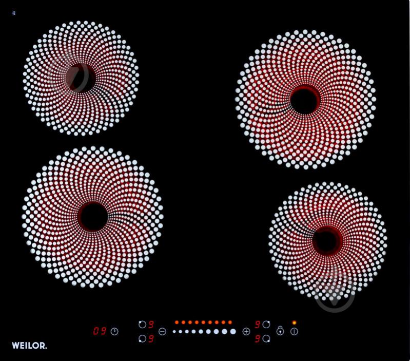 Варильна поверхня електрична WEILOR WHC 641 Black - фото 1