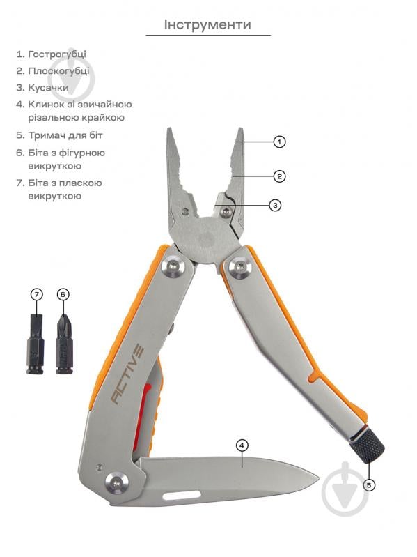 Мультитул ACTIVE Basic (5 інструментів) 63.04.07 - фото 3
