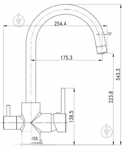 Смеситель для кухни Imprese Daicy-u + Ecosoft Standar (55009-U+MO550ECOSTD) - фото 2